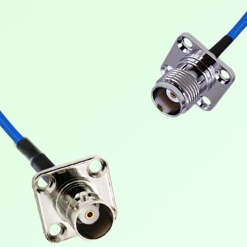 Semi-Flexible Jumper TNC Female 4 Hole 17.5mm to BNC Female 4 Hole 17.5mm