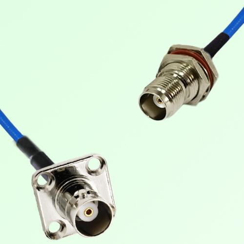 Semi-Flexible Jumper TNC Bulkhead Female with O-Ring to BNC Female 4 Hole 17.5mm Semi-Flexible Jumper TNC Bulkhead Female with O-Ring to BNC Female 4 Hole 17.5mm