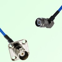 Semi-Flexible Jumper TNC Male Right Angle to BNC Female 4 Hole 17.5x17.5mm Semi-Flexible Jumper TNC Male Right Angle to BNC Female 4 Hole 17.5x17.5mm