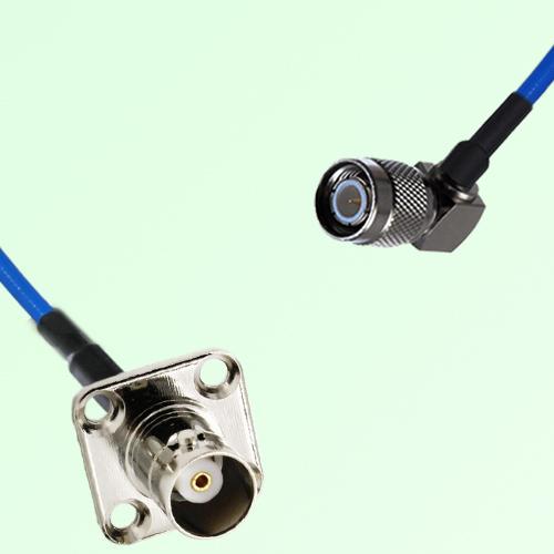 Semi-Flexible Jumper TNC Male Right Angle to BNC Female 4 Hole 17.5x17.5mm