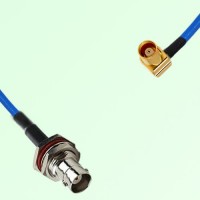 Semi-Flexible Jumper MCX Female Right Angle to BNC Bulkhead Female with O-Ring Semi-Flexible Jumper MCX Female Right Angle to BNC Bulkhead Female with O-Ring