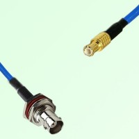 Semi-Flexible Jumper MCX Male to BNC Bulkhead Female with O-Ring Semi-Flexible Jumper MCX Male to BNC Bulkhead Female with O-Ring