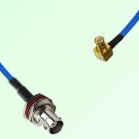 Semi-Flexible Jumper MCX Male Right Angle to BNC Bulkhead Female with O-Ring Semi-Flexible Jumper MCX Male Right Angle to BNC Bulkhead Female with O-Ring
