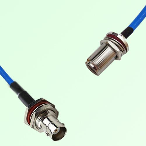 Semi-Flexible N Bulkhead Female with O-Ring to BNC Bulkhead Female with O-Ring Semi-Flexible N Bulkhead Female with O-Ring to BNC Bulkhead Female with O-Ring