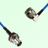 Semi-Flexible Jumper N Male Right Angle to BNC Bulkhead Female with O-Ring Semi-Flexible Jumper N Male Right Angle to BNC Bulkhead Female with O-Ring