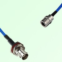 Semi-Flexible Jumper QMA Male to BNC Bulkhead Female with O-Ring Semi-Flexible Jumper QMA Male to BNC Bulkhead Female with O-Ring