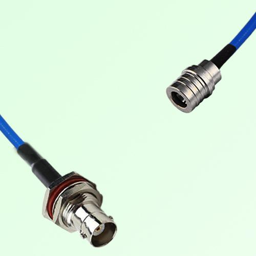 Semi-Flexible Jumper QMA Male to BNC Bulkhead Female with O-Ring Semi-Flexible Jumper QMA Male to BNC Bulkhead Female with O-Ring