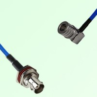 Semi-Flexible Jumper QMA Male Right Angle to BNC Bulkhead Female with O-Ring Semi-Flexible Jumper QMA Male Right Angle to BNC Bulkhead Female with O-Ring