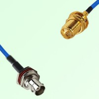 Semi-Flexible Jumper RP SMA Bulkhead Female to BNC Bulkhead Female with O-Ring