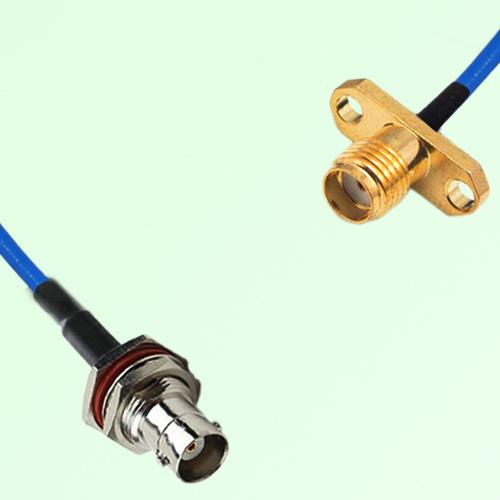 Semi-Flexible Jumper SMA Female 2 Hole to BNC Bulkhead Female with O-Ring Semi-Flexible Jumper SMA Female 2 Hole to BNC Bulkhead Female with O-Ring