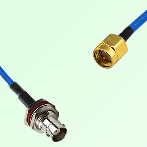 Semi-Flexible Jumper BNC Bulkhead Female with O-Ring to SMA Male Semi-Flexible Jumper BNC Bulkhead Female with O-Ring to SMA Male