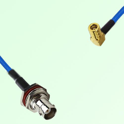 Semi-Flexible Jumper SMB Female Right Angle to BNC Bulkhead Female with O-Ring Semi-Flexible Jumper SMB Female Right Angle to BNC Bulkhead Female with O-Ring