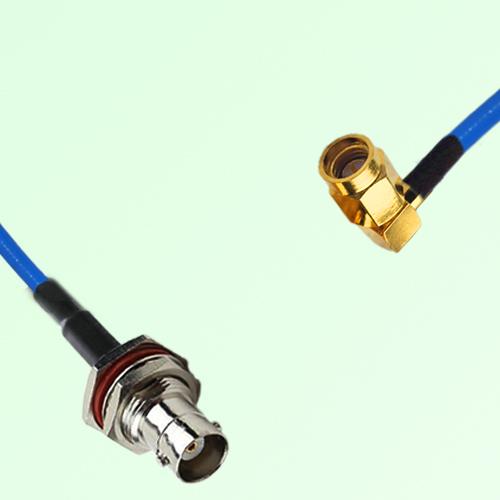 Semi-Flexible Jumper SSMA Male Right Angle to BNC Bulkhead Female with O-Ring