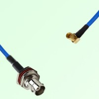 Semi-Flexible Jumper SSMC Female Right Angle to BNC Bulkhead Female with O-Ring