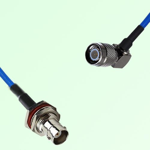 Semi-Flexible Jumper TNC Male Right Angle to BNC Bulkhead Female with O-Ring Semi-Flexible Jumper TNC Male Right Angle to BNC Bulkhead Female with O-Ring