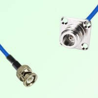 Semi-Flexible Jumper N Female 4 Hole Flange Mount 25x25mm to BNC Male Semi-Flexible Jumper N Female 4 Hole Flange Mount 25x25mm to BNC Male