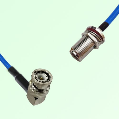 Semi-Flexible Jumper N Bulkhead Female with O-Ring to BNC Male Right Angle Semi-Flexible Jumper N Bulkhead Female with O-Ring to BNC Male Right Angle