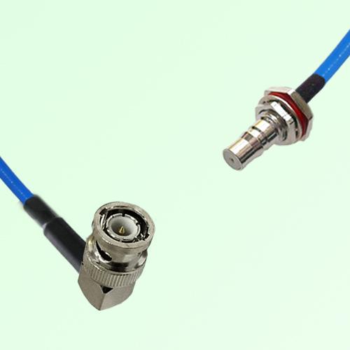 Semi-Flexible Jumper QMA Bulkhead Female with O-Ring to BNC Male Right Angle Semi-Flexible Jumper QMA Bulkhead Female with O-Ring to BNC Male Right Angle