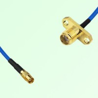 Semi-Flexible Jumper SSMA Female 2 Hole Flange Mount to MCX Female