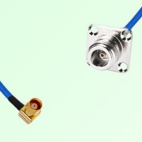 Semi-Flexible Jumper N Female 4 Hole 25x25mm to MCX Female Right Angle Semi-Flexible Jumper N Female 4 Hole 25x25mm to MCX Female Right Angle