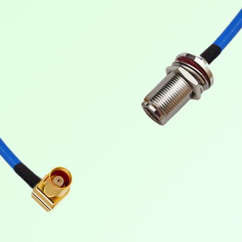 Semi-Flexible Jumper N Bulkhead Female with O-Ring to MCX Female Right Angle Semi-Flexible Jumper N Bulkhead Female with O-Ring to MCX Female Right Angle