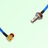 Semi-Flexible Jumper QMA Bulkhead Female with O-Ring to MCX Female Right Angle Semi-Flexible Jumper QMA Bulkhead Female with O-Ring to MCX Female Right Angle