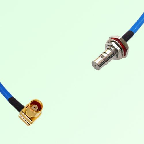 Semi-Flexible Jumper QMA Bulkhead Female with O-Ring to MCX Female Right Angle Semi-Flexible Jumper QMA Bulkhead Female with O-Ring to MCX Female Right Angle