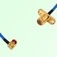 Semi-Flexible Jumper SMA Female 2 Hole Flange Mount to MCX Female Right Angle Semi-Flexible Jumper SMA Female 2 Hole Flange Mount to MCX Female Right Angle