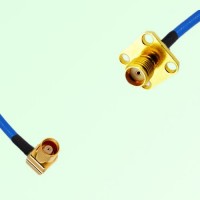 Semi-Flexible Jumper SMA Female 4 Hole 12.7x12.7mm to MCX Female Right Angle