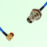 Semi-Flexible Jumper TNC Bulkhead Female with O-Ring to MCX Female Right Angle Semi-Flexible Jumper TNC Bulkhead Female with O-Ring to MCX Female Right Angle