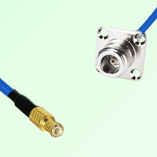Semi-Flexible Jumper N Female 4 Hole Flange Mount 25x25mm to MCX Male