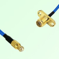 Semi-Flexible Jumper SSMA Female 2 Hole Flange Mount to MCX Male