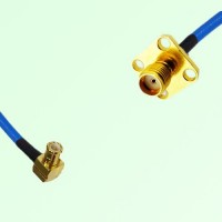 Semi-Flexible Jumper SMA Female 4 Hole 12.7x12.7mm to MCX Male Right Angle