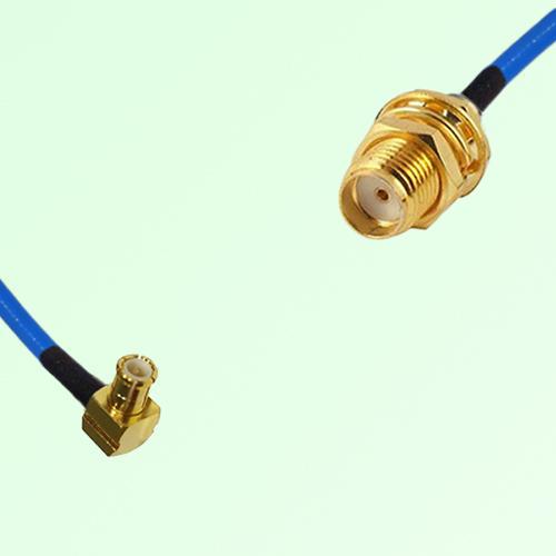 Semi-Flexible Jumper SMA Bulkhead Female to MCX Male Right Angle Semi-Flexible Jumper SMA Bulkhead Female to MCX Male Right Angle