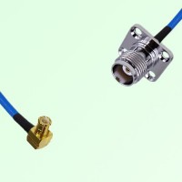 Semi-Flexible Jumper TNC Female 4 Hole 17.5x17.5mm to MCX Male Right Angle Semi-Flexible Jumper TNC Female 4 Hole 17.5x17.5mm to MCX Male Right Angle