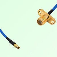 Semi-Flexible Jumper SMA Female 2 Hole Flange Mount to MMCX Female Semi-Flexible Jumper SMA Female 2 Hole Flange Mount to MMCX Female
