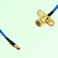 Semi-Flexible Jumper SSMA Female 2 Hole Flange Mount to MMCX Female