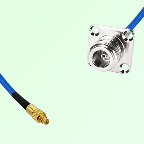 Semi-Flexible Jumper N Female 4 Hole Flange Mount 25x25mm to MMCX Male