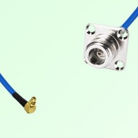 Semi-Flexible Jumper MMCX Male Right Angle to N 4 Hole Panel Mount Female
