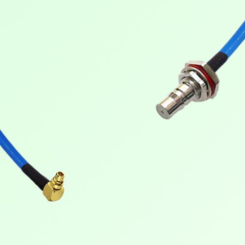 Semi-Flexible Jumper QMA Bulkhead Female with O-Ring to MMCX Male Right Angle Semi-Flexible Jumper QMA Bulkhead Female with O-Ring to MMCX Male Right Angle