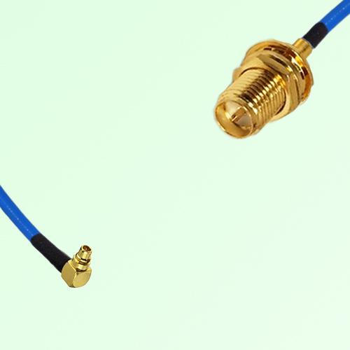 Semi-Flexible Jumper RP SMA Bulkhead Female to MMCX Male Right Angle Semi-Flexible Jumper RP SMA Bulkhead Female to MMCX Male Right Angle
