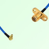 Semi-Flexible Jumper SMA Female 2 Hole Flange Mount to MMCX Male Right Angle Semi-Flexible Jumper SMA Female 2 Hole Flange Mount to MMCX Male Right Angle