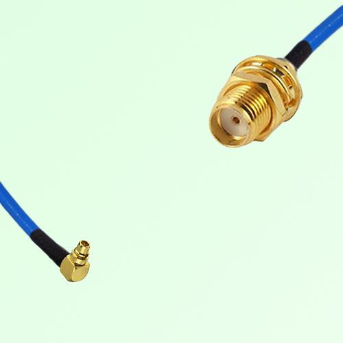 Semi-Flexible Jumper SMA Bulkhead Female to MMCX Male Right Angle Semi-Flexible Jumper SMA Bulkhead Female to MMCX Male Right Angle