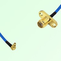 Semi-Flexible Jumper SSMA Female 2 Hole Flange Mount to MMCX Male Right Angle