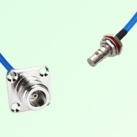 Semi-Flexible Jumper QMA Bulkhead Female with O-Ring to N Female 4 Hole 25x25mm Semi-Flexible Jumper QMA Bulkhead Female with O-Ring to N Female 4 Hole 25x25mm