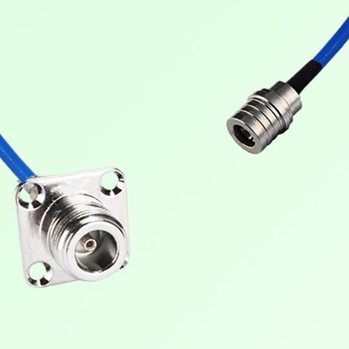 Semi-Flexible Jumper QMA Male to N Female 4 Hole Flange Mount 25x25mm Semi-Flexible Jumper QMA Male to N Female 4 Hole Flange Mount 25x25mm