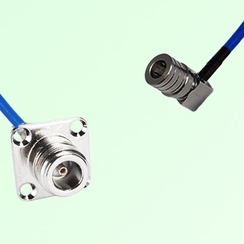 Semi-Flexible Jumper QMA Male Right Angle to N Female 4 Hole 25x25mm Semi-Flexible Jumper QMA Male Right Angle to N Female 4 Hole 25x25mm