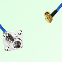 Semi-Flexible Jumper SMB Female Right Angle to N Female 4 Hole 25x25mm Semi-Flexible Jumper SMB Female Right Angle to N Female 4 Hole 25x25mm