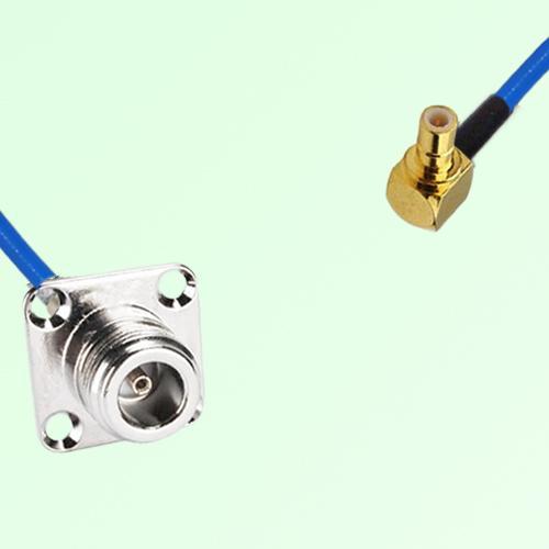 Semi-Flexible Jumper SMB Male Right Angle to N Female 4 Hole 25x25mm Semi-Flexible Jumper SMB Male Right Angle to N Female 4 Hole 25x25mm