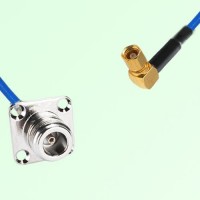 Semi-Flexible Jumper SMC Female Right Angle to N Female 4 Hole 25x25mm Semi-Flexible Jumper SMC Female Right Angle to N Female 4 Hole 25x25mm